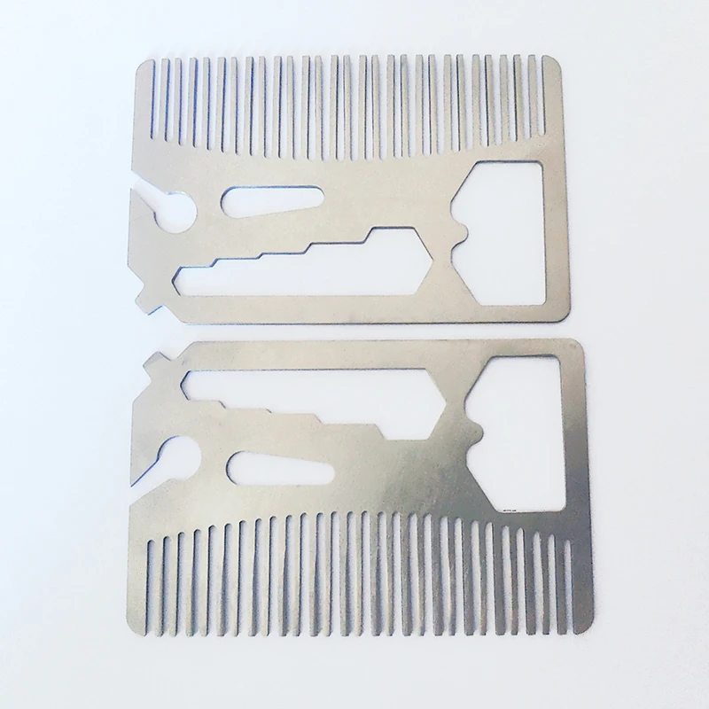 Multi-tool Card, Stainless Steel Comb, New Creative Hairdressing Comb, Beard Comb