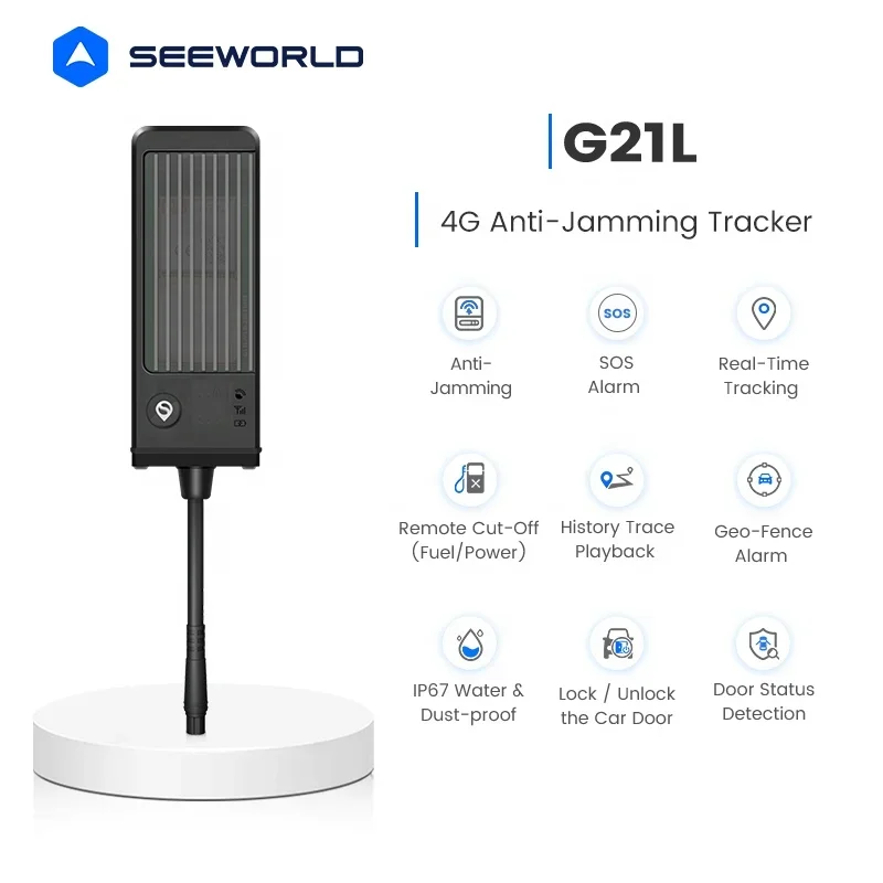 

New Vehicle 4G 2G GPS Tracker Jamming Signal Car Door Lock Unlock Sensor Detect With Remote Control APP