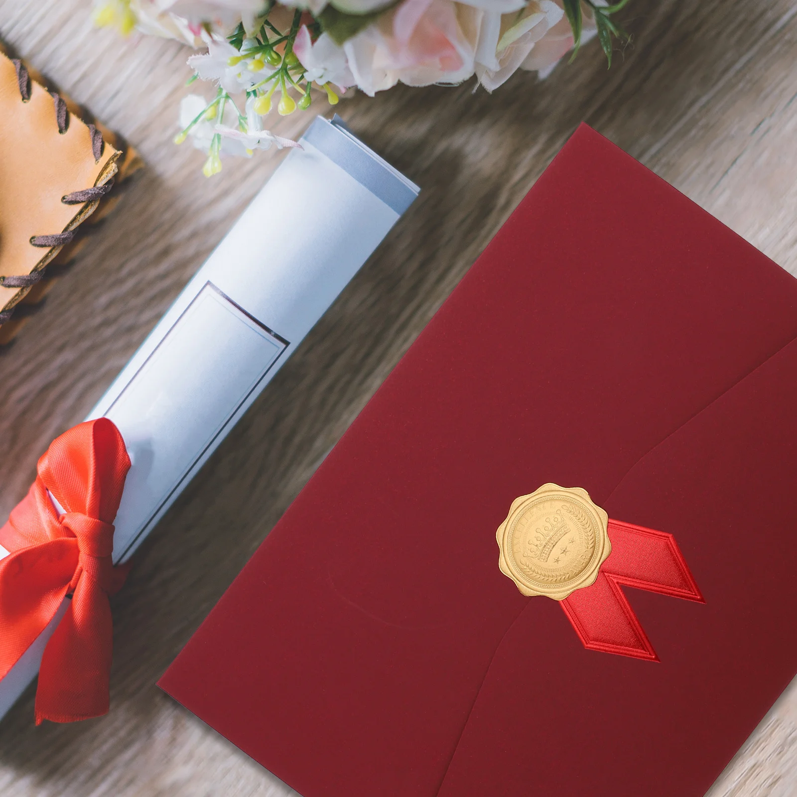 2pcs Certificate Cover Three-Fold Protective Holder For Award Diploma Document Folder Envelope Paper Certificate Holder