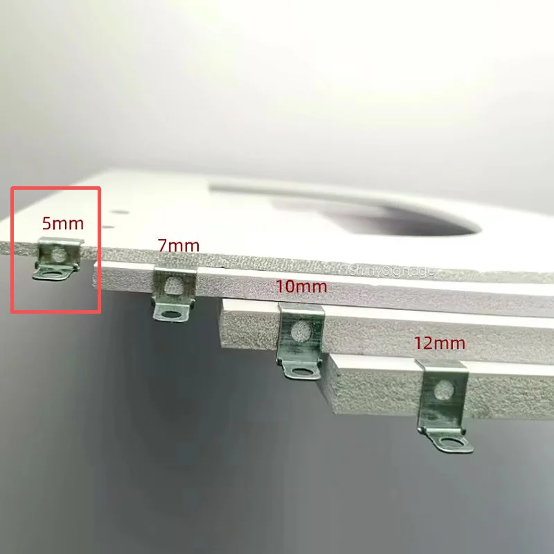 3Dチャンネル文字吊り下げ耳ブラケットステンレス鋼広告看板取り付け金具設置固定用スペアパーツ