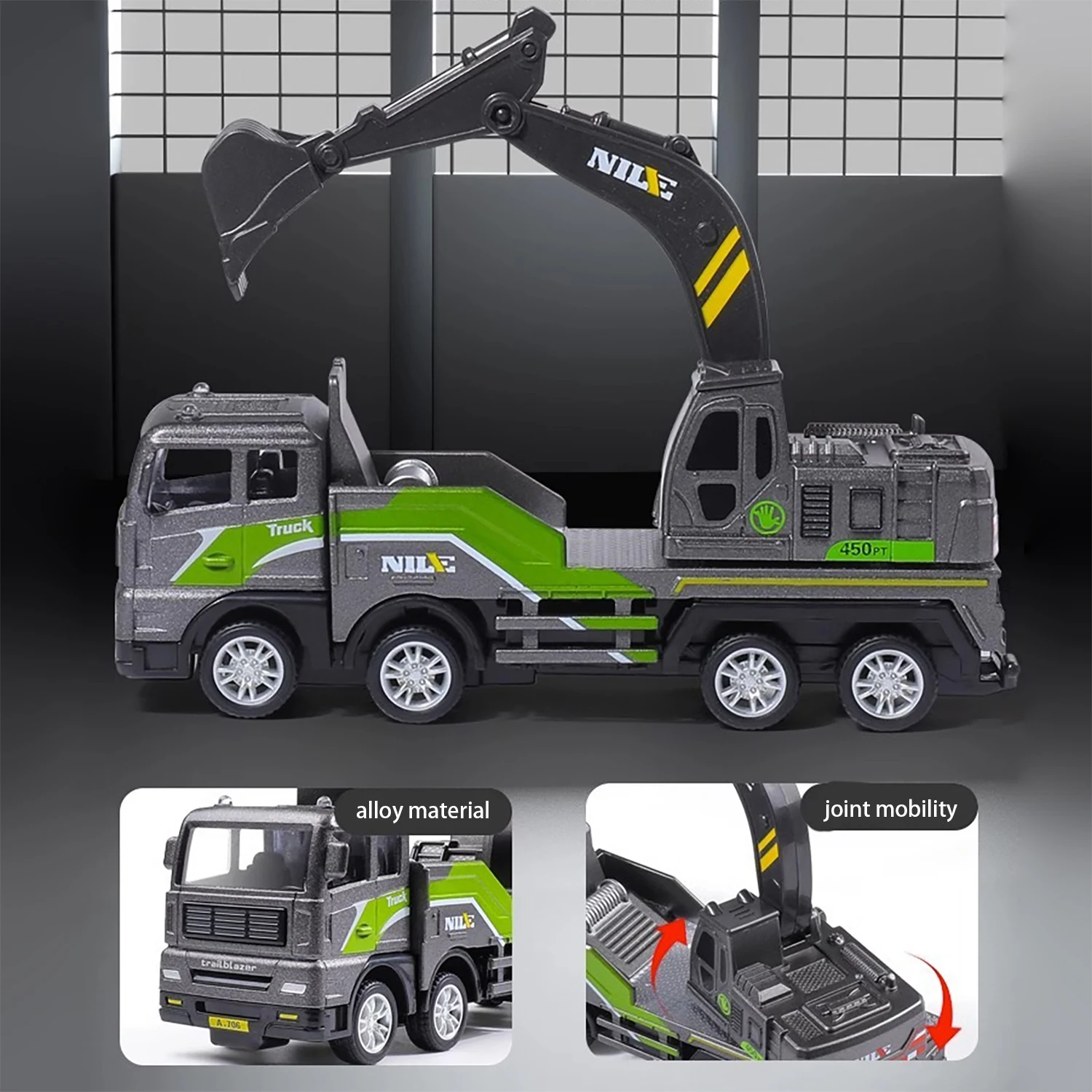 시뮬레이션 합금 광산 믹서 운송 크레인 엔지니어링 시리즈 모델카 어린이 장난감