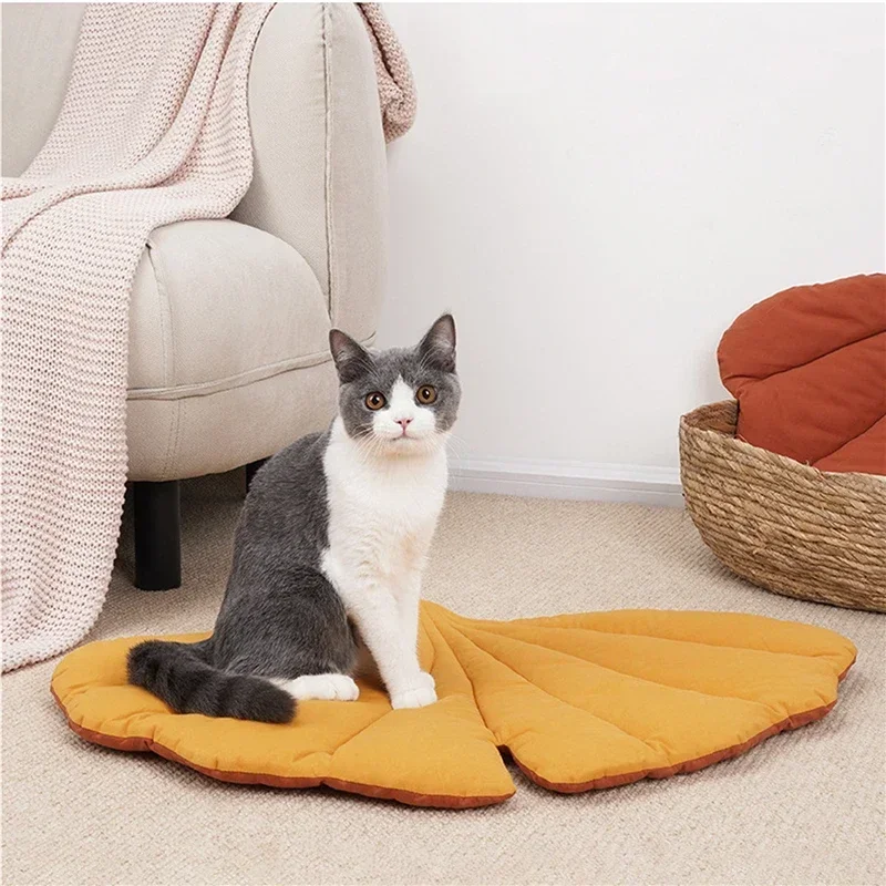 Cats Pad, For Dog Machine Kennel Small Crate Mattress Dogs Bed Soft Medium Washable Leaf And Large Mat Shape Pad