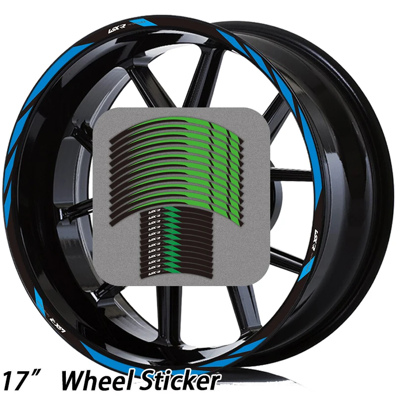 

Motorcycle Wheel Sticker 17'' Rim Decal Stripe Tape Accessories For SUZUKI GSXR GSX GSR GSX250R GSX650R GSX750R