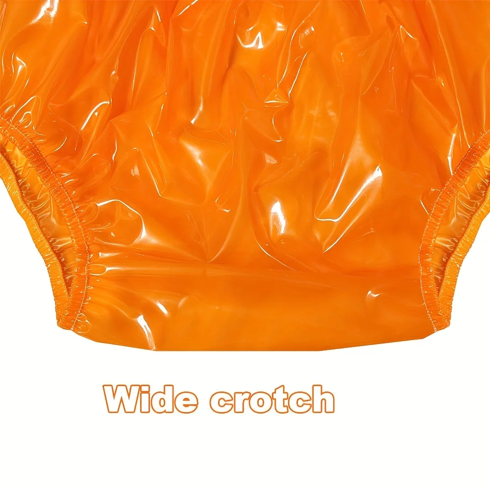 High Waits PVC Adult Diapers Cover Reusable Leak-proof Plastic Panties Incontinent. Underpants Transparent
