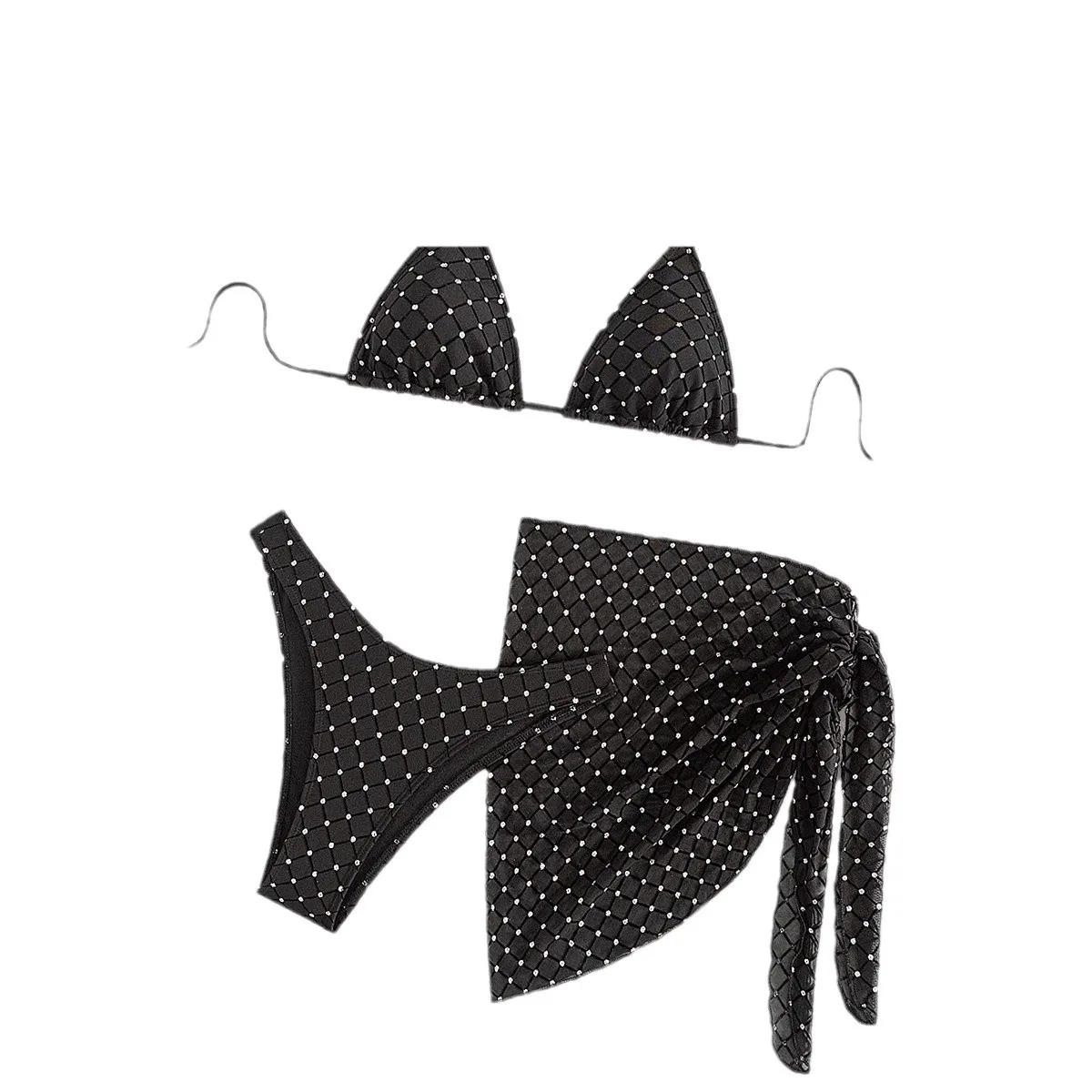 Хит продаж, женский сексуальный и тонкий купальник из трех частей с бронзовыми бретелями, новинка 2025, новинка