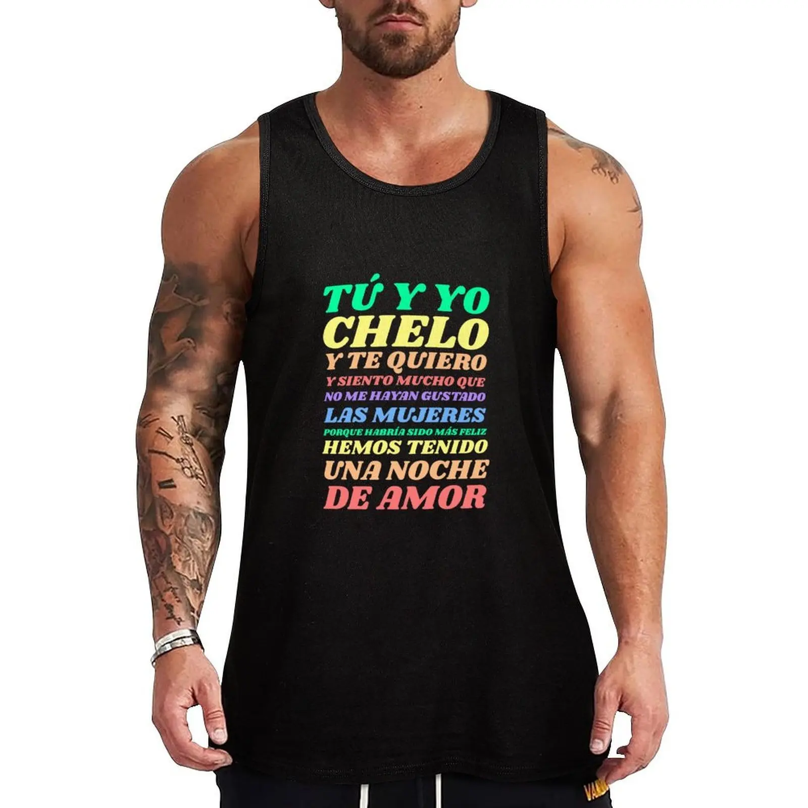 Teníamos una noche de amor con Chelo y Barbara Rey. Camiseta sin mangas para hacer ejercicio, camiseta transpirable con ajuste muscular.