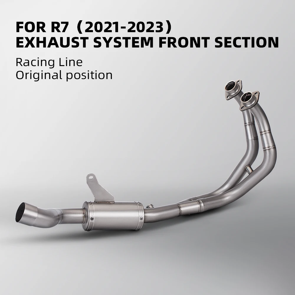 High Performance Complete exhaust system Inlet muffler and 51mm link pipe for R7 2021-2023 YZF-R7 Racing Line