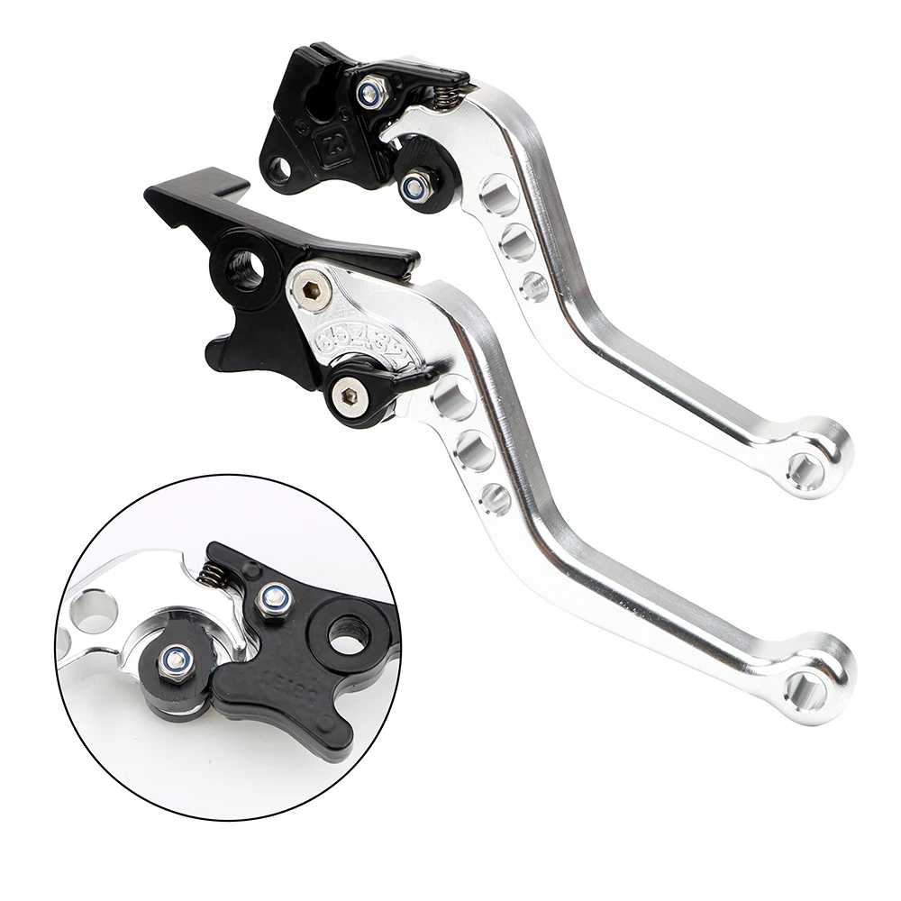 Universal Fit for Motorbike Modification 1 Pair Alloy Motorcycle Brake Handle CNC Motorcycle Clutch Drum Brake Lever Handle