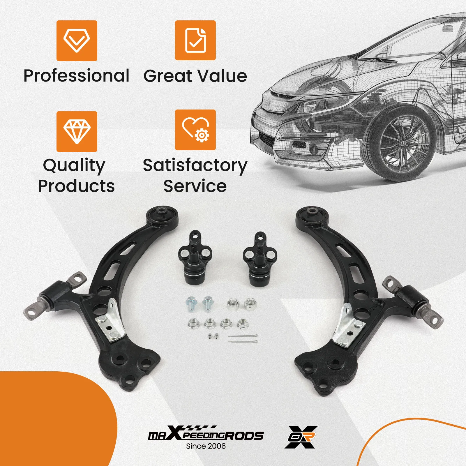 

Front Lower Driver & Passenger Control Arms For ES300 Camry 92-01 RX300 1999-03