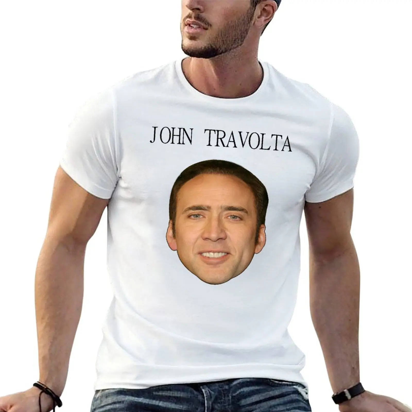 

John Travolta/Nicolas Cage Face/Off T-Shirt t shirts designer cotton t shirts man 100% t shirts for man graphic vintage T-Shirt