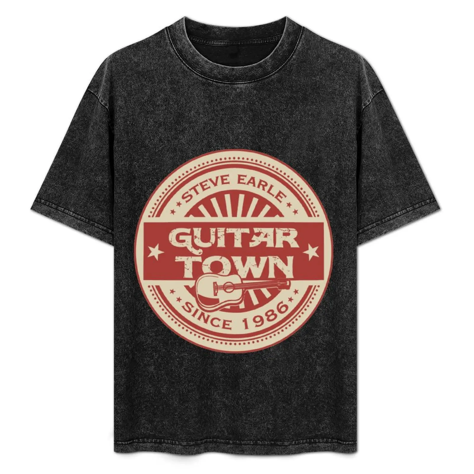 

Steve Earle - Guitar Town T-Shirt essential t shirt kawaii clothes boys animal print fitted t shirts for men