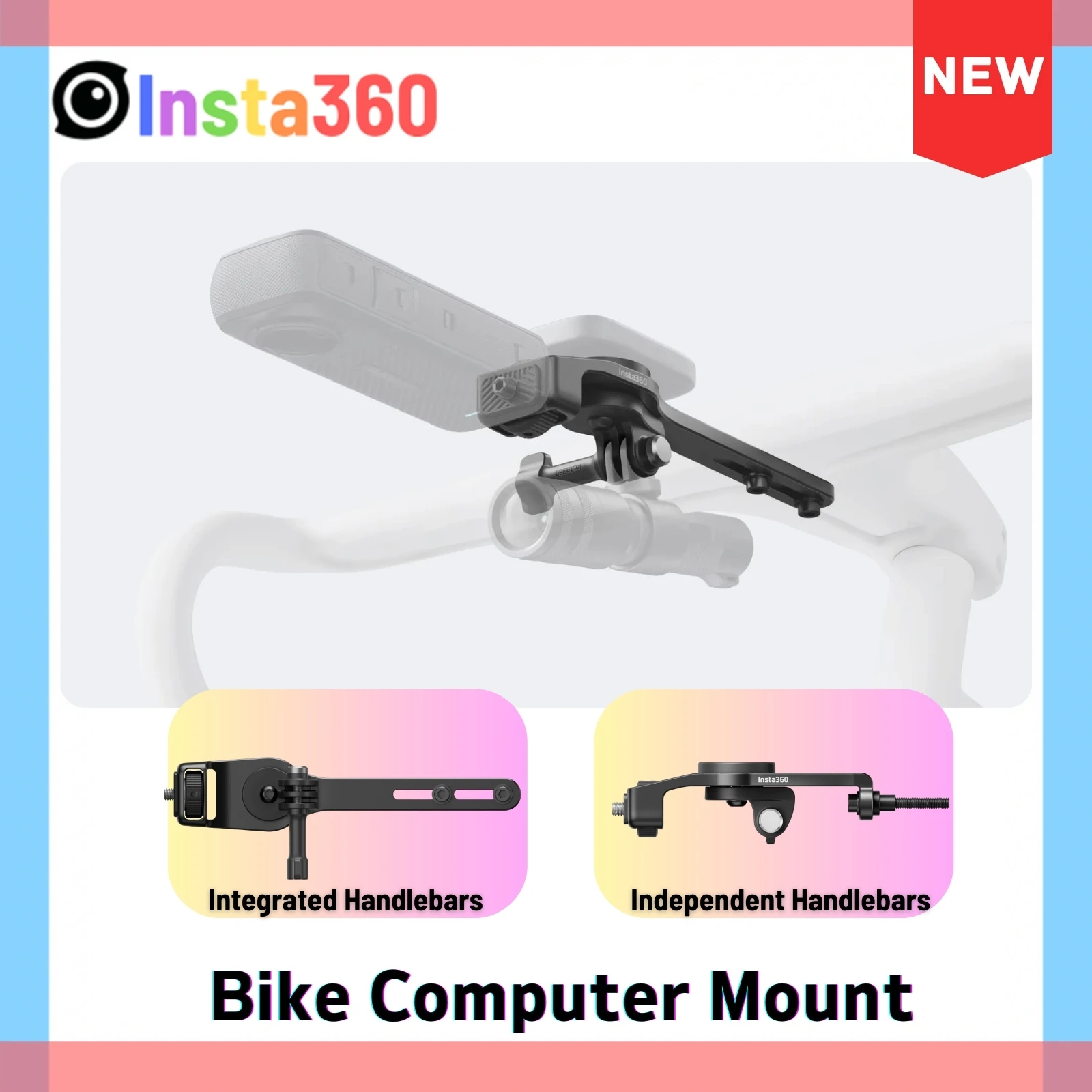 Insta360 Bike Computer Mount Clamp Bracket Aluminium For Integrated Independent Handlebar Ace Pro Original Cycling Accessories