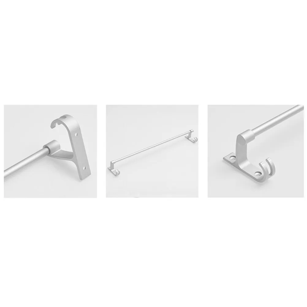 

Настенный держатель для полотенец из алюминиевого сплава, 48 см, устойчивый к ржавчине, полированный, для ванной комнаты, с крючками для губок, простая установка