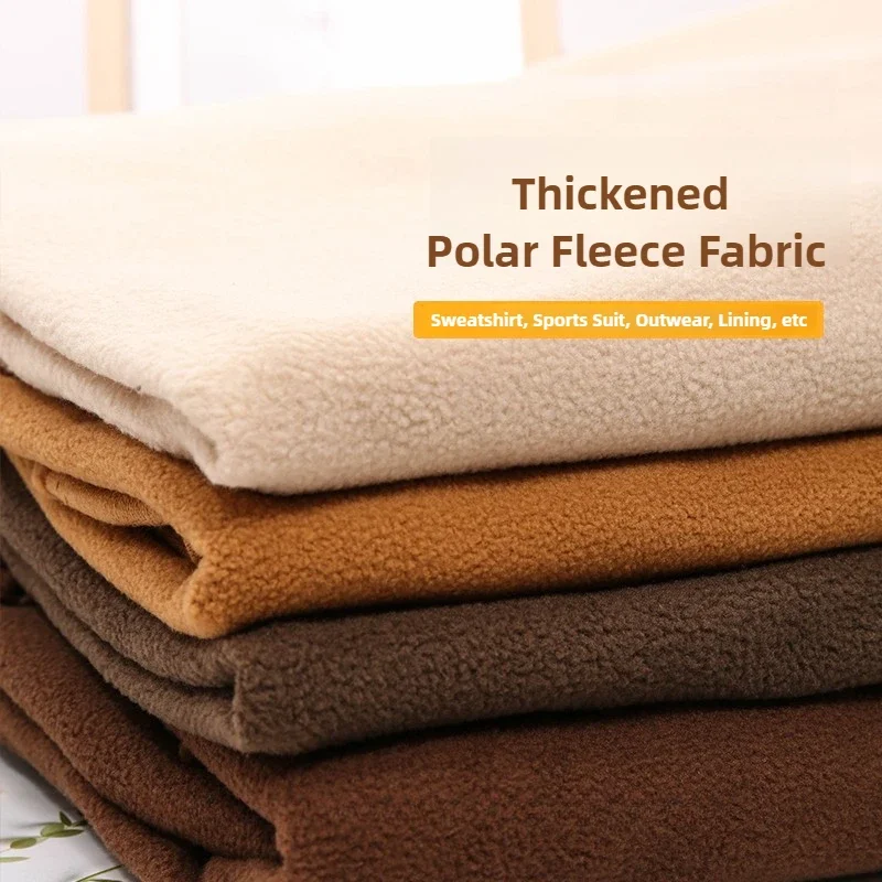 

Thickened Polar Fleece Fabric Single Sided Short Plush High-quality Cloth DIY Material Outerwear Jackets Plush Lining Hoodie