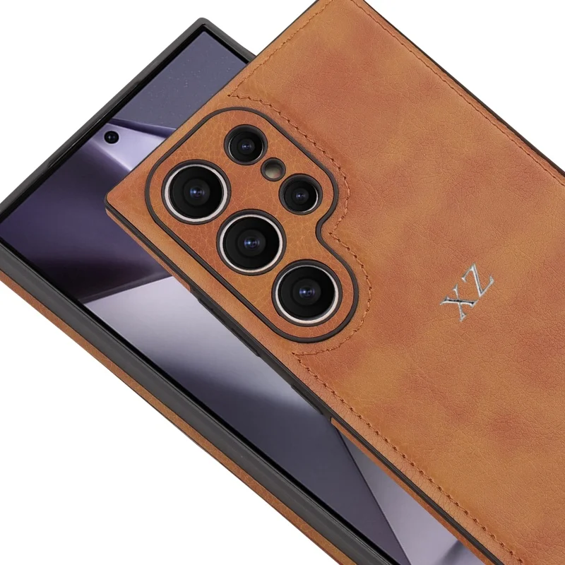 تخصيص تخصيص اسم الأولي حافظة هاتف جلدية لهاتف سامسونج S25 S24 Ultra S21 S22Plus S22 S23 Ultra غطاء حماية العدسة