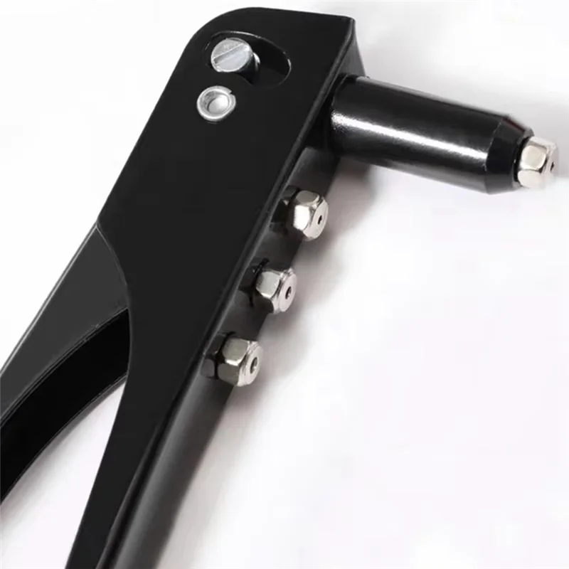 Rivettatrice per rivetti per carichi pesanti GTBL con 4 ugelli per macchine per rivetti e 1 chiave Utensili manuali Strumento per dadi per rivetti
