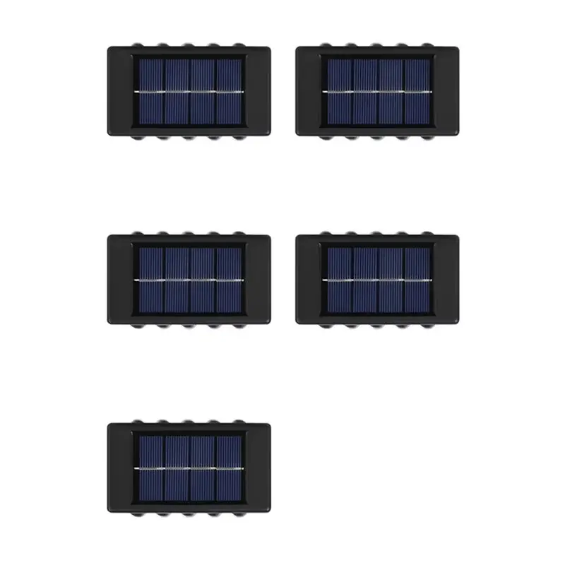 

5X Solar Outdoor Wall Light Waterproof Garden Decor Lights Up Down Light Wall Waterproof External Wall Washer Solar Lamp-B51B