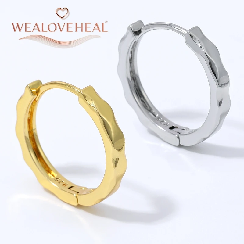 ohrringe, ohrringe damen, 18K Vergoldete Messing Wellenförmige Huggie Creolen für Damen, Unregelmäßige Bambus-Gelenk-Ohrringe, Hochglanzpoliert, Minimalistischer Alltagsschmuck, Geschenk – Detail 16