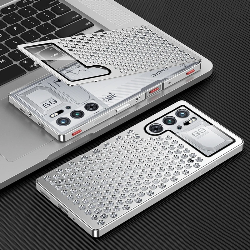 Cubierta de Metal Nubia Z60 Ultra Z70 Ultra, disipación de calor para ZTE Nubia Red Magic 9 Pro plus Case 10 Pro, armadura de refrigeración de aluminio