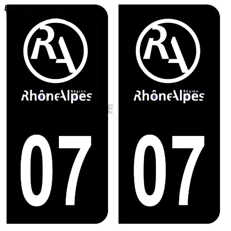 License Plate Sticker F Europe 03 Allier01 Ain 74 License Plate Components 69 RA Waterproof Polyethylene Sticker