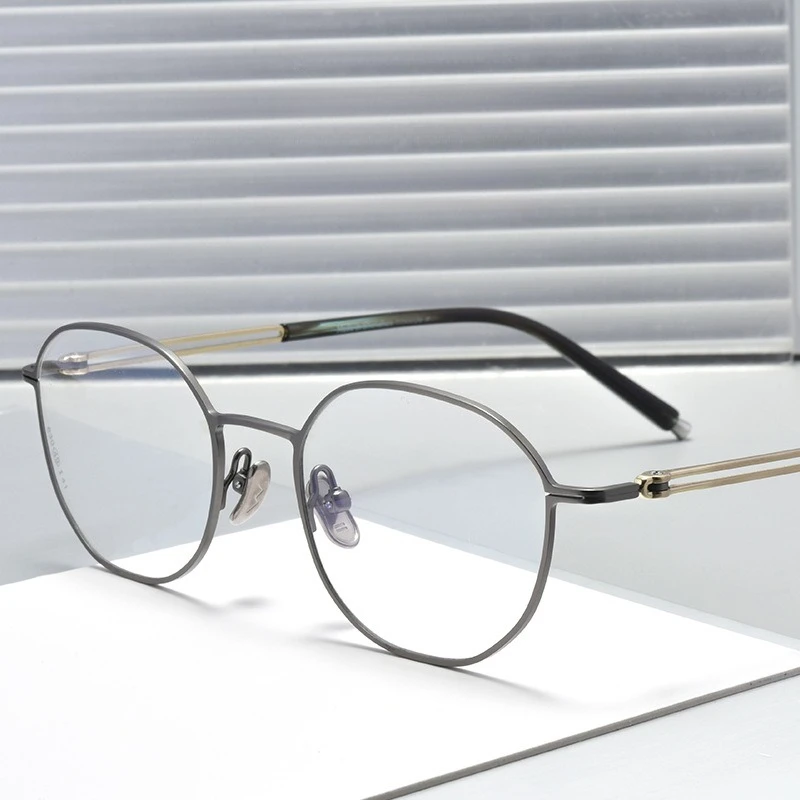 

Hollow out design Round Alloy glasses frame men women optical Myopia Presbyopia prescription Lenses attachment Retro eyewear