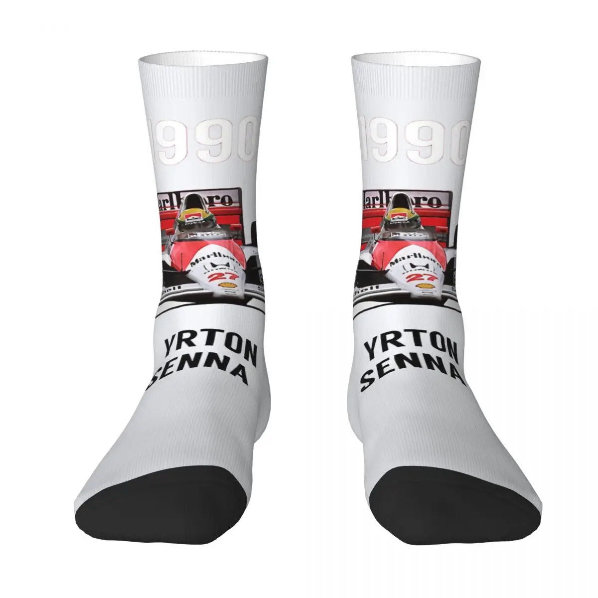 Ayrton Senna Meias 1990 Design Moda Meias Inverno Não Skid Meias Homens Ao Ar Livre Meias Confortáveis