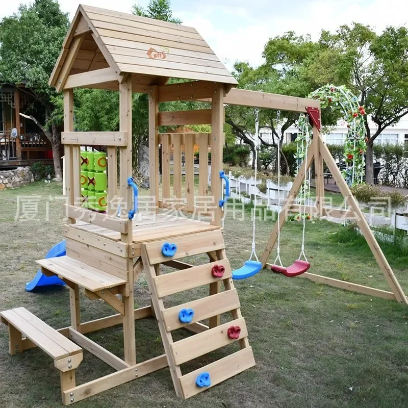 Large Outdoor Swing Set for Kindergarten and Courtyard Playground Amusement Equipment Heavy Duty Metal Frame for Kids