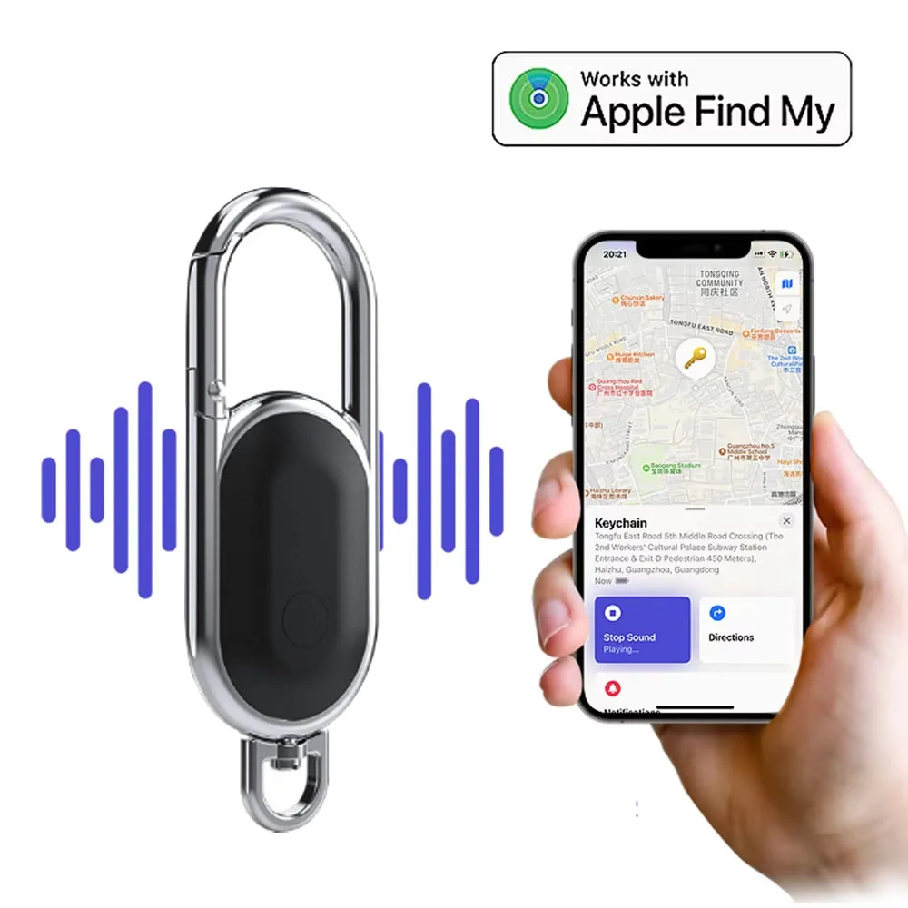 Smart Bluetooth Anti-Lost Airtag Schlüsselanhänger Alarm GPS Apple Find My Key Tracker Finder Karabiner Schlüsselanhänger Schlüsselanhänger