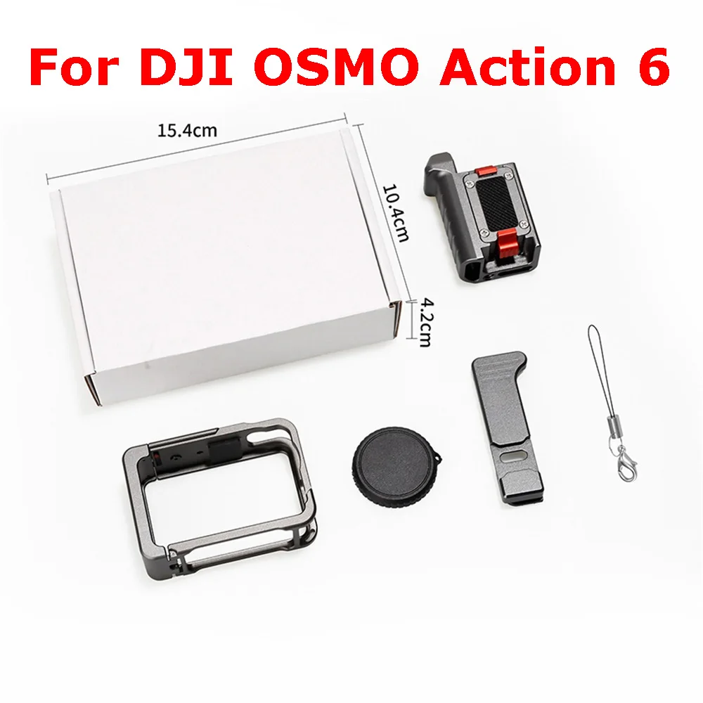 

For DJI OSMO Action 6 Aluminum Alloy Protective Cage Frame Action Camera Horizontal/Vertical Mount Rabbit Cage Protective Case