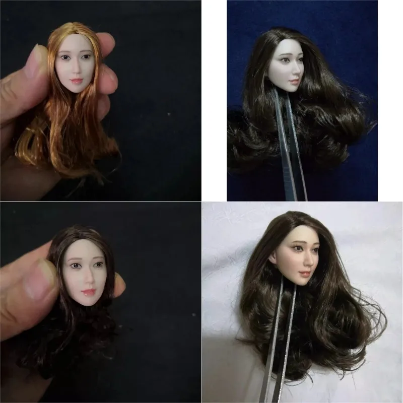 

1/6 Scale Action Figure Beauty Female Feifei Head Sculpt White Skin Head Model DIYCarving for 12" Toys Body Doll Ornaments