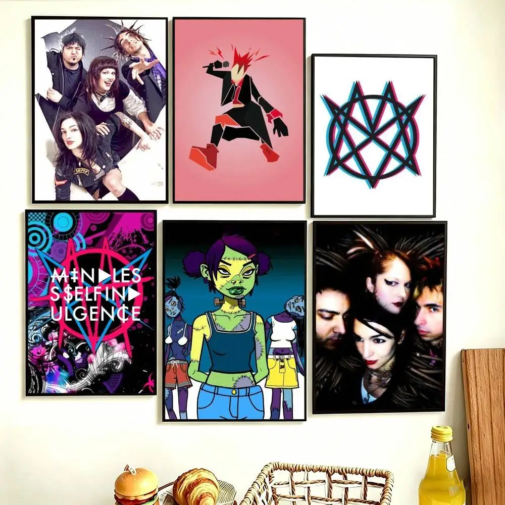 

M-Mindless Self Indulgence Poster Perfect Space Sticker Self Adhesive for Office Home Theater Wall Art Decor Fancy Gift