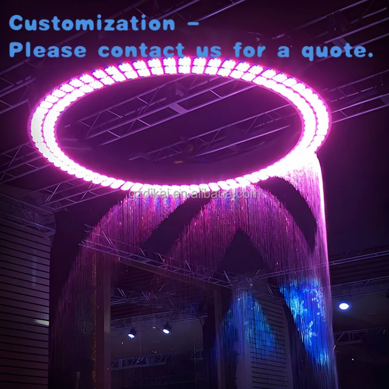 

custom.Circular Digital Curtain Indoor Fountain Display Pattern Waterfall Decoration
