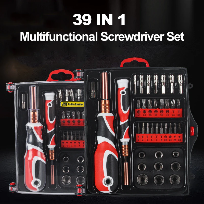 

39 in 1 Multifunction Screw Bits Set with Magnetic Screwdriver Disassembly Precision Maintenance Tool Combination Kits