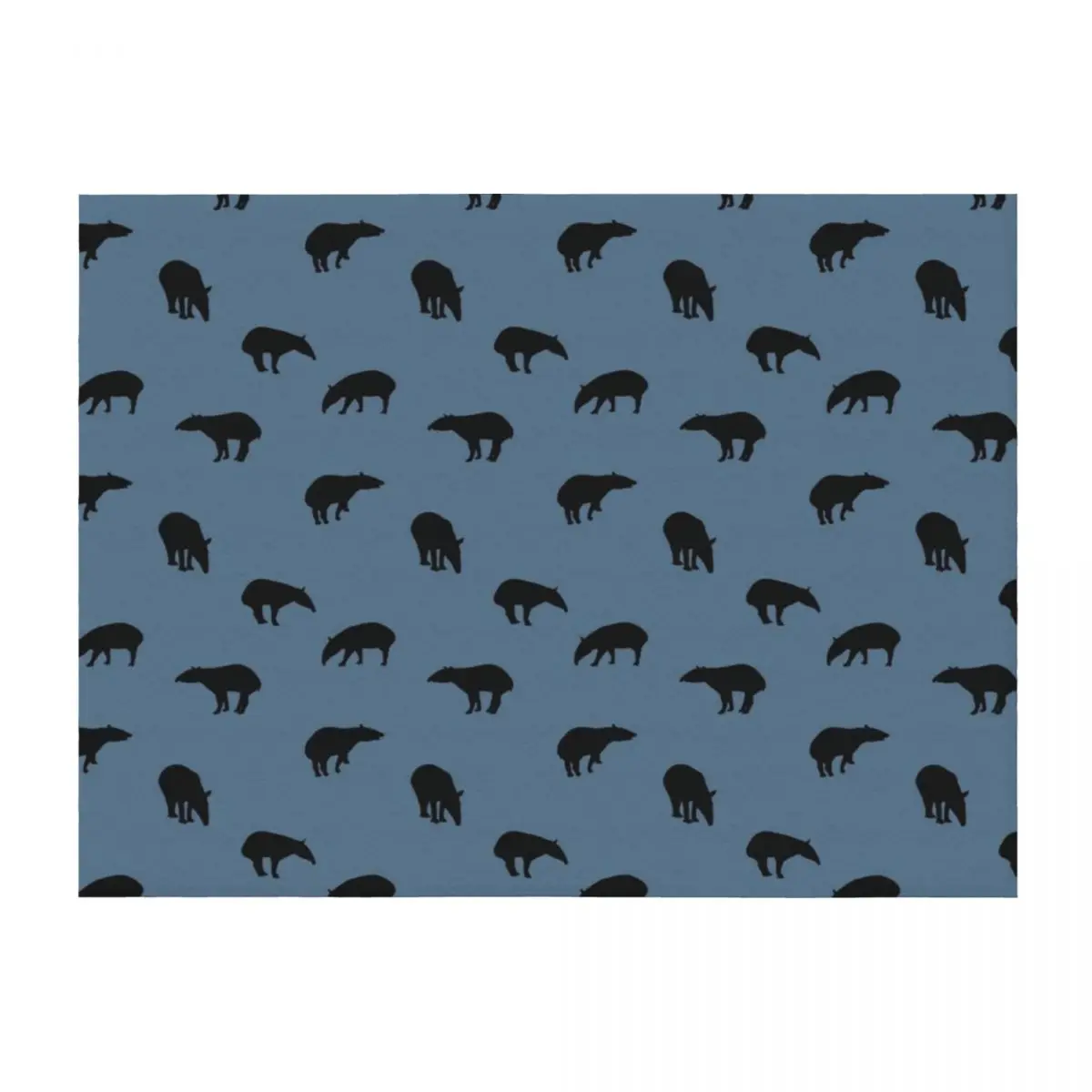 

Tapir Silhouettes Pattern World-Tapir-Day Throw Blanket Decorative Throw Luxury Designer Decorative Sofas Stuffeds Blankets