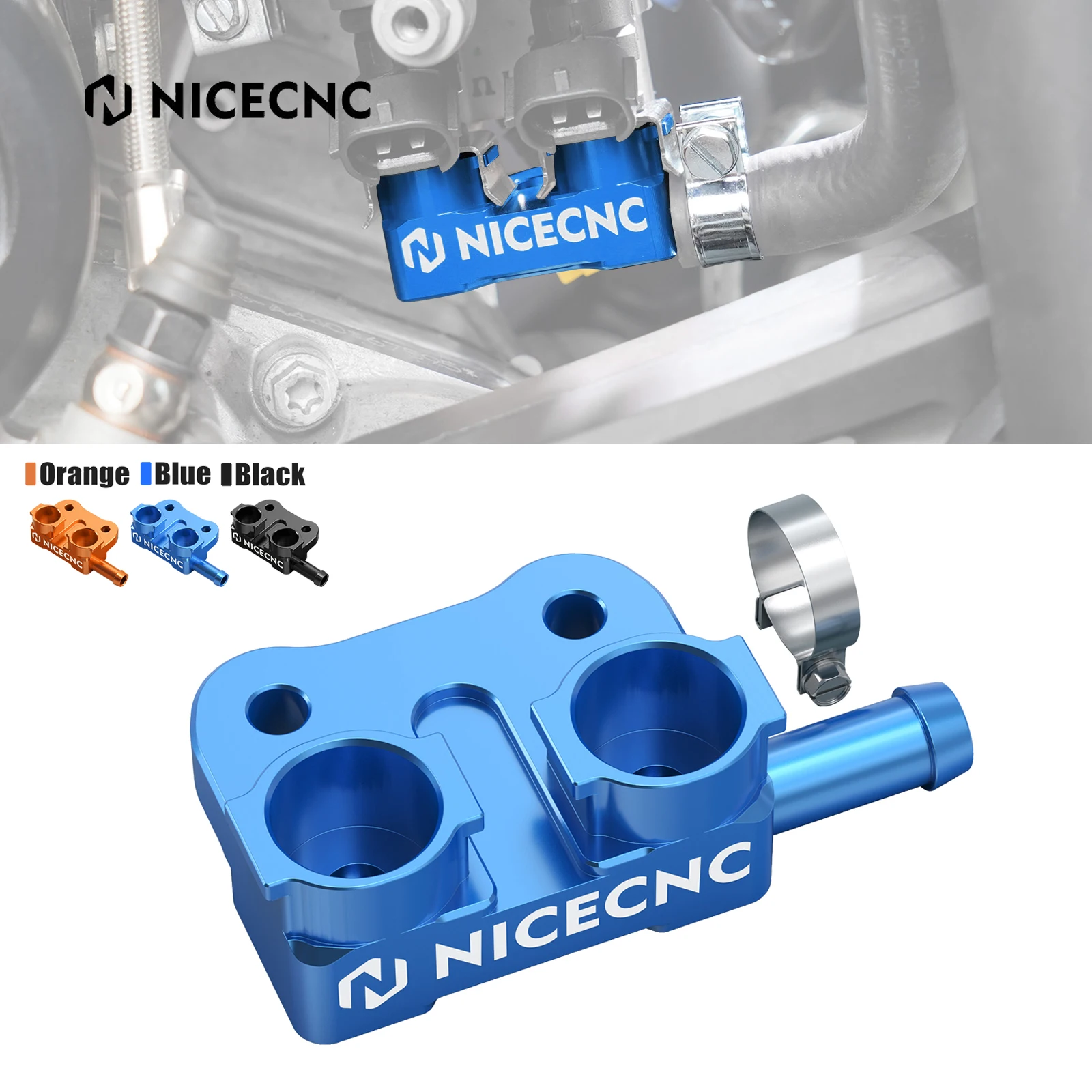 

NICECNC For Husqvarna TE 300 TE 250 150 2024-2025 TX300 TC 250 125 2023-2025 TBI High Flow Fuel Rail Connector For KTM EXC 300