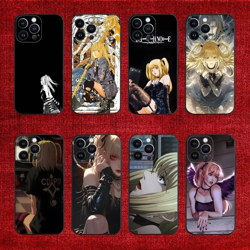 

Misa D-Death N-Note Phone Case For iPhone 16e,16,15,14,13,12,11,Pro,X,XS,Max,XR,Plus,Mini Soft Black Cover
