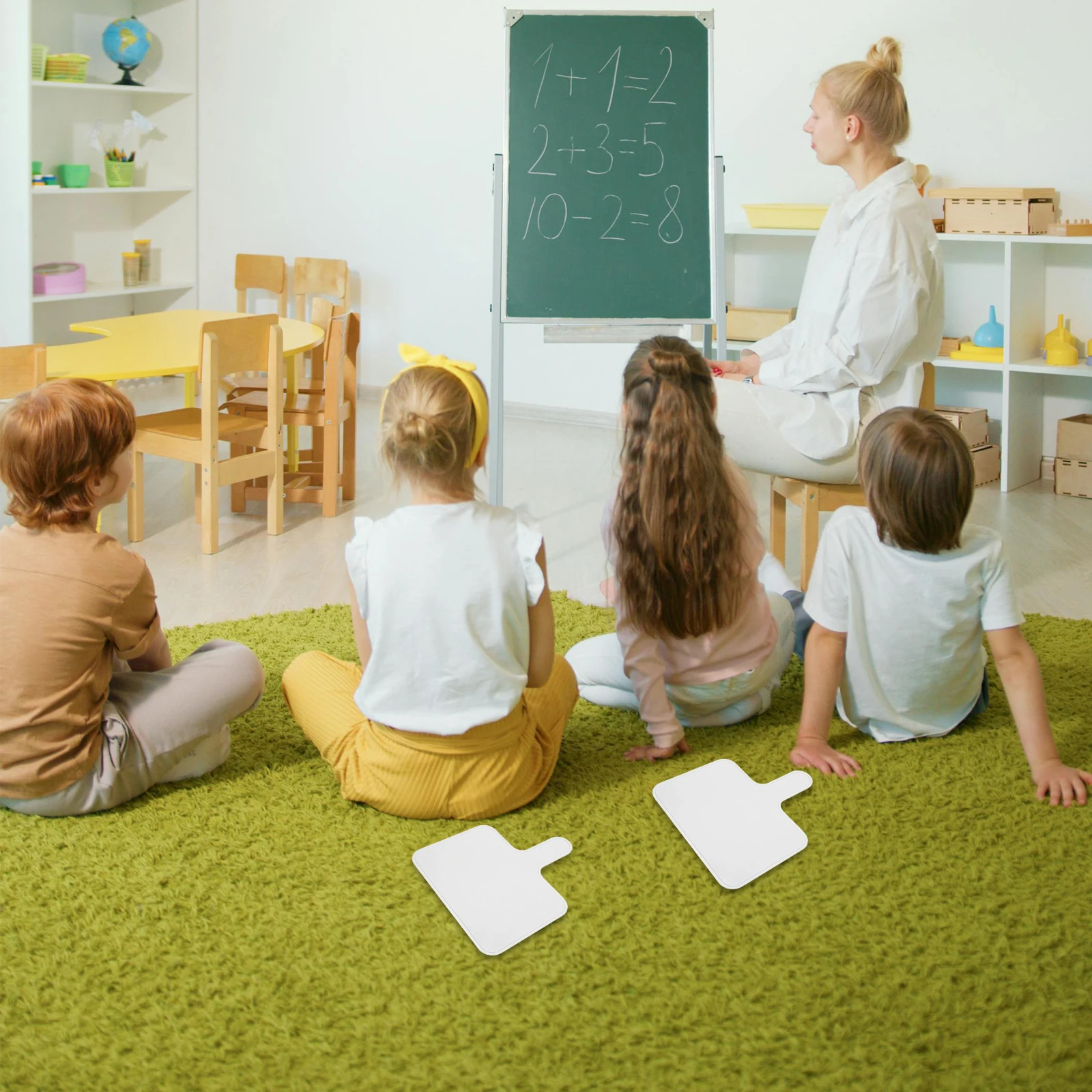 

1pc Handheld Whiteboard Answer Paddles Small Dry Erase Boards For Classroom Scoring Voting Auctions Write Scoreboard Kit