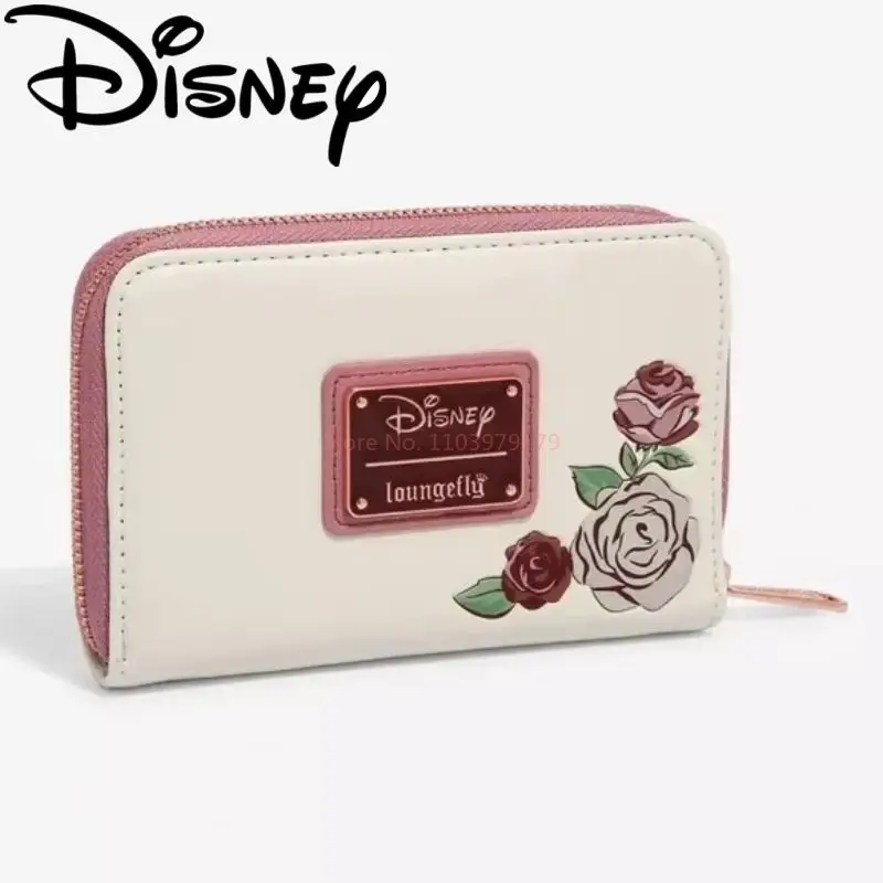 

Disney Loungefly Fairy Beauty And Beast Princess Suture Angel Tinker Belle Flower Wallet Women'S Exquisite Handbag Surprise Gift