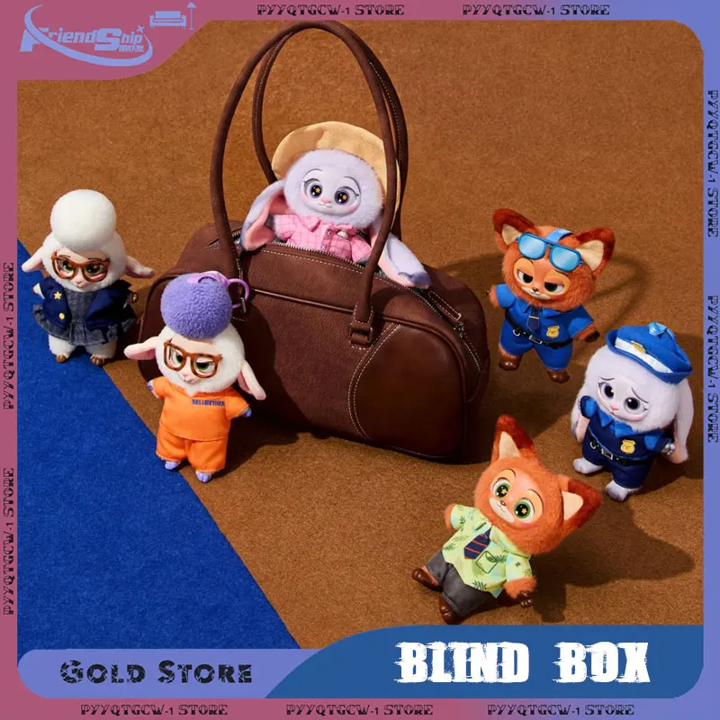 

MINISO слепая коробка Zootopia плюшевая кукла милый Ник Джуди фигурка брелок кулон мультфильм аниме украшение Коллекционная игрушка в подарок