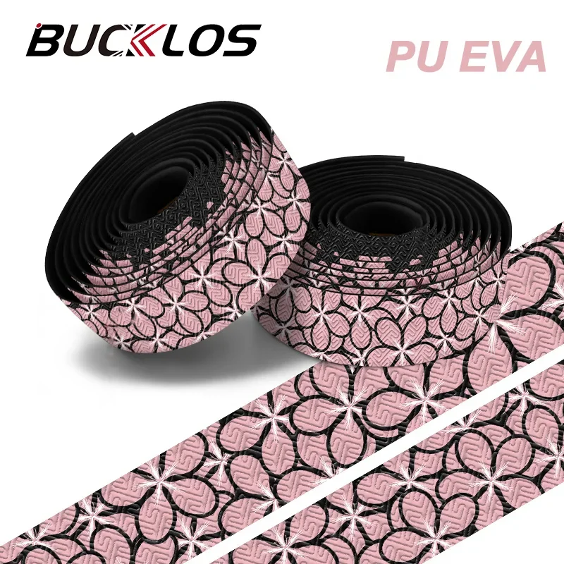 

BUCKLOS Bicycle Handlebar Tape Soft PU EVA Bicycle Bar Tape Anti-Slip Tape Ultralight Cycling Damping Anti-Vibration Straps