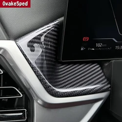LHD Car For BMW X5 G05 2024 Console Panel Cover Decoration Trim Strips Carbon Fiber Pattern Decals Interior Accessories Sticker