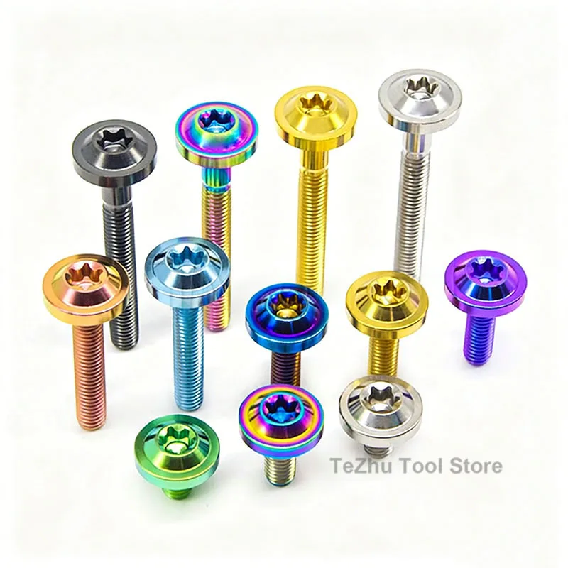 M4 M5 M6 Titanium Alloy Screw For Motorcycle Modification, With Plum Pattern Inside The Screw Head Various Colors