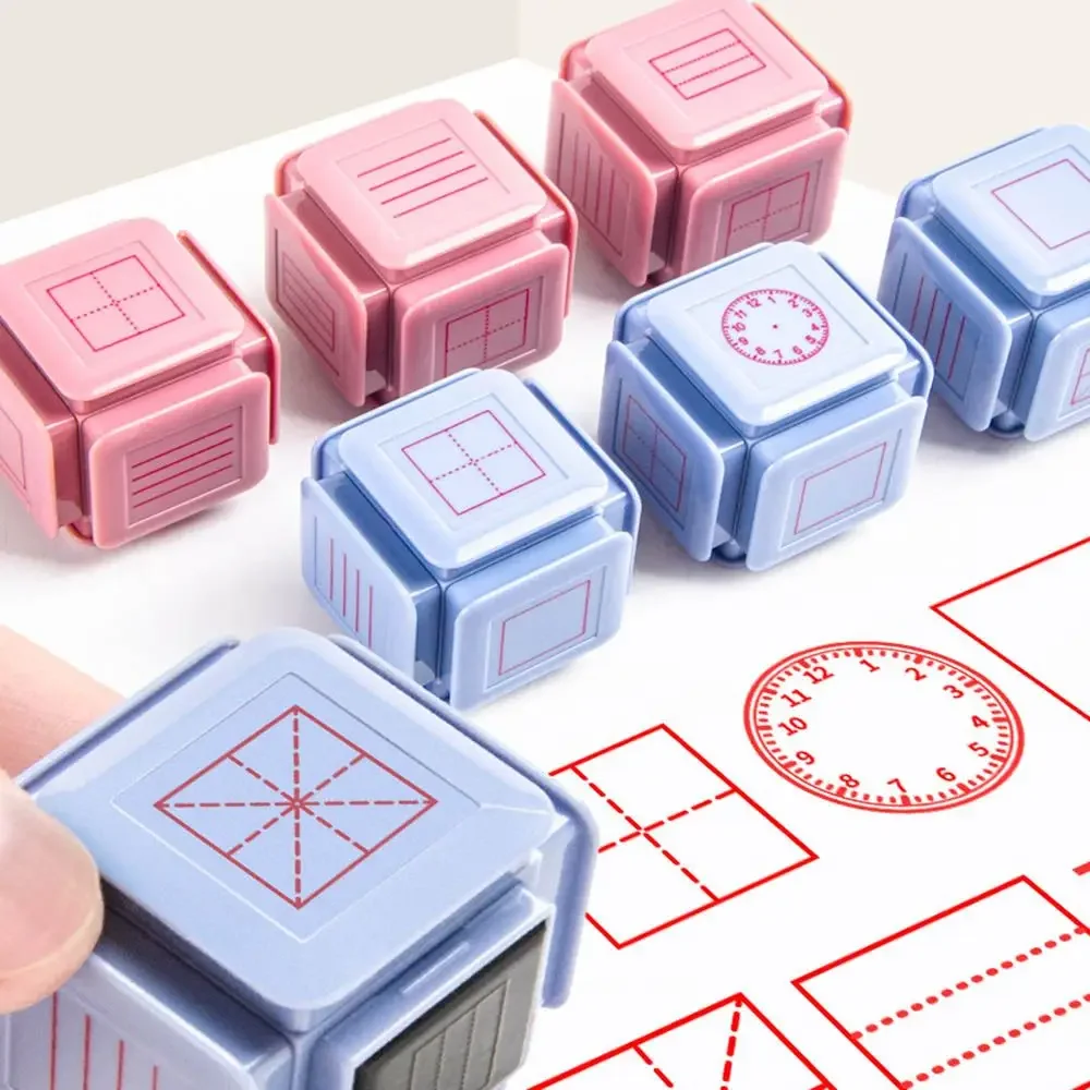 어린이 교육용 스탬프, 병음 개정 도장, 6 면 도장 스탬프, 1 개