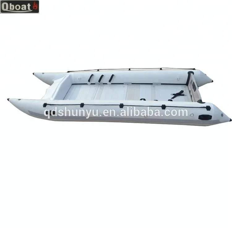 Inflatable Speed Boat Folding 8 Persons Catamaran Boat