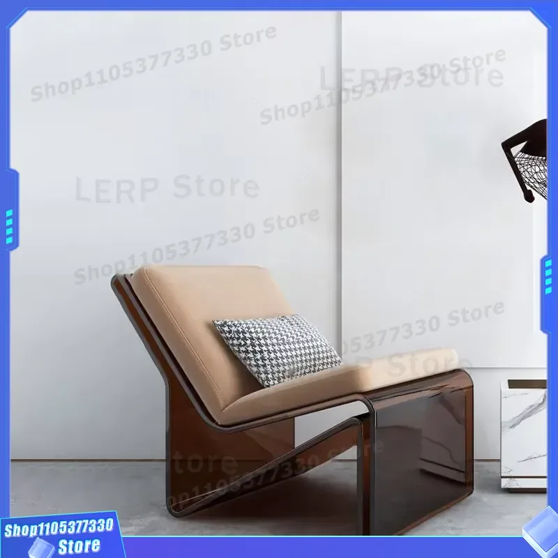 Modern Luxury Acrylic Balcony Chair Outdoor Leisure Seat for Hotel Patio Transparent Design Comfortable Relaxing Furniture