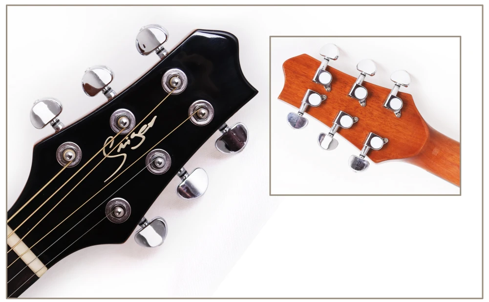 China 40-Inch 6-String Acoustic Guitar with Spruce Body Rosewood Back/Side High-Gloss Finish for Music Wholesale Service