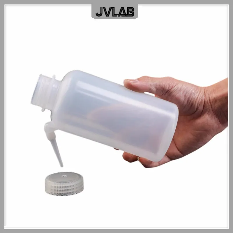 Plastic Wash Bottle Laboratory LDPE Squeeze Measuring Bottle For Lab Use Integrated Body & Separating Tube 500ml Wide Caliber