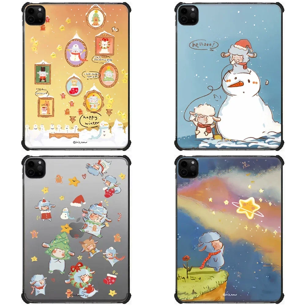 Christmas Lamb Acrylic Protective IPad Case Cover for 10.9inch IPad Air 4 5 6 11inch 12.9inch IPad Pro 2020 2021 2022 2024