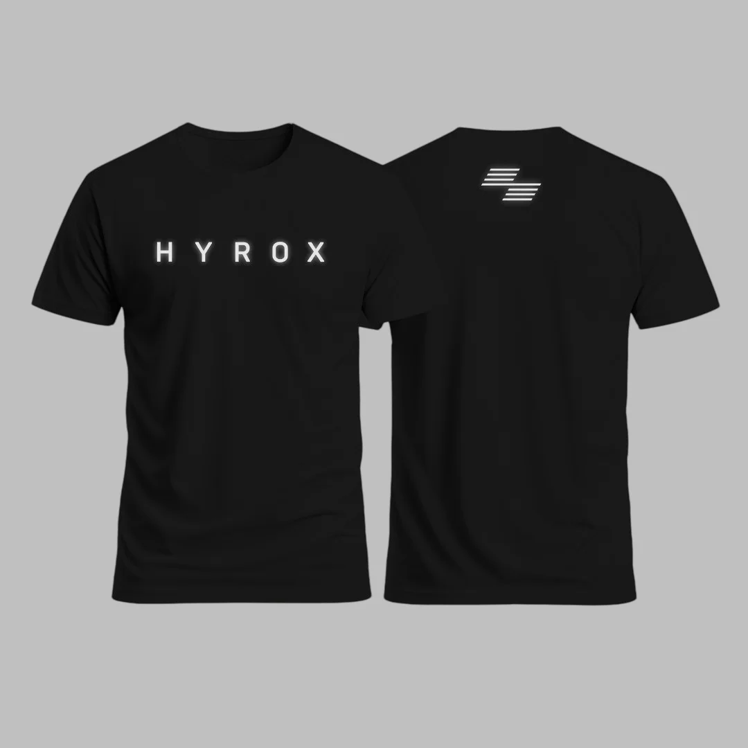 2026 HYROX Sport-Fitness Unisex Baumwoll-T-Shirt, Hochwertiges Lässiges Modisches Funktions-Shirt, Sport-T-Shirt für Männer, Frauen und Kinder – Detail 3