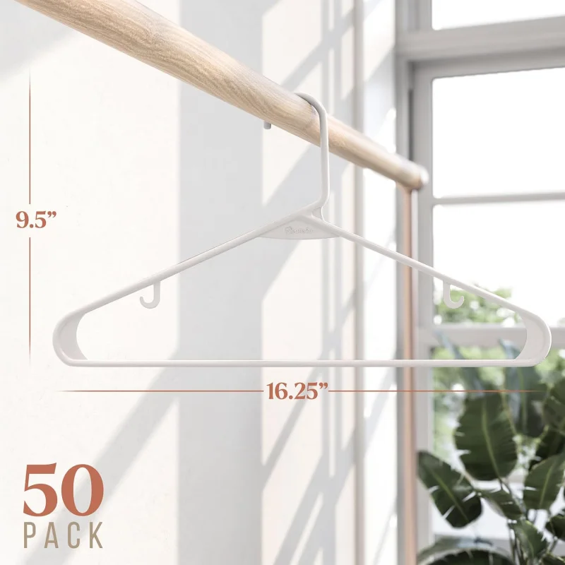 

50 Pack Clothes Hangers Non Slip Space Saving Wardrobe Hangers for Shirts Pants Dresses Coats Closet Organization